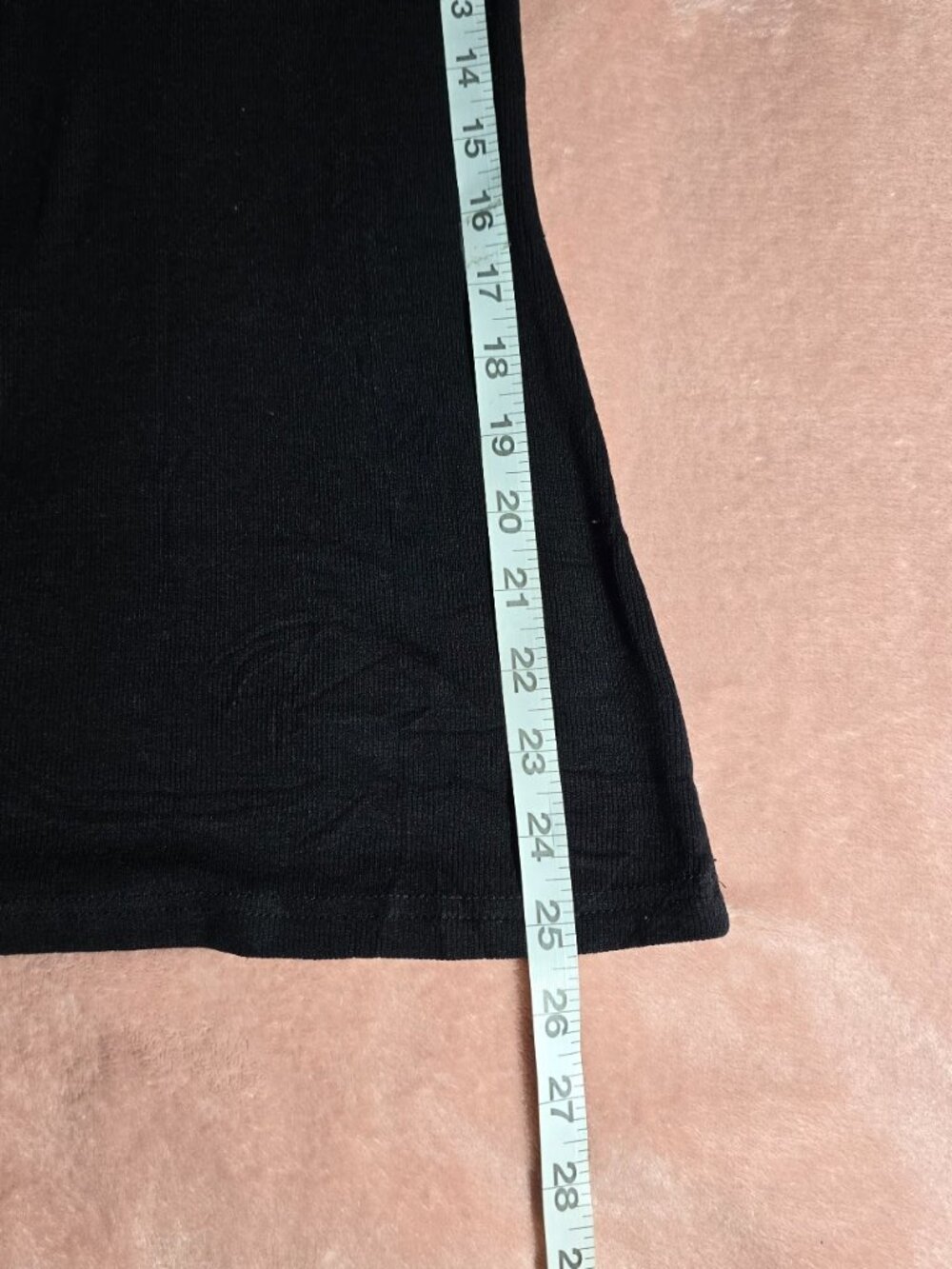 Black Ribbed Slim Fit Tee Women’s Medium - Picture 5 of 9